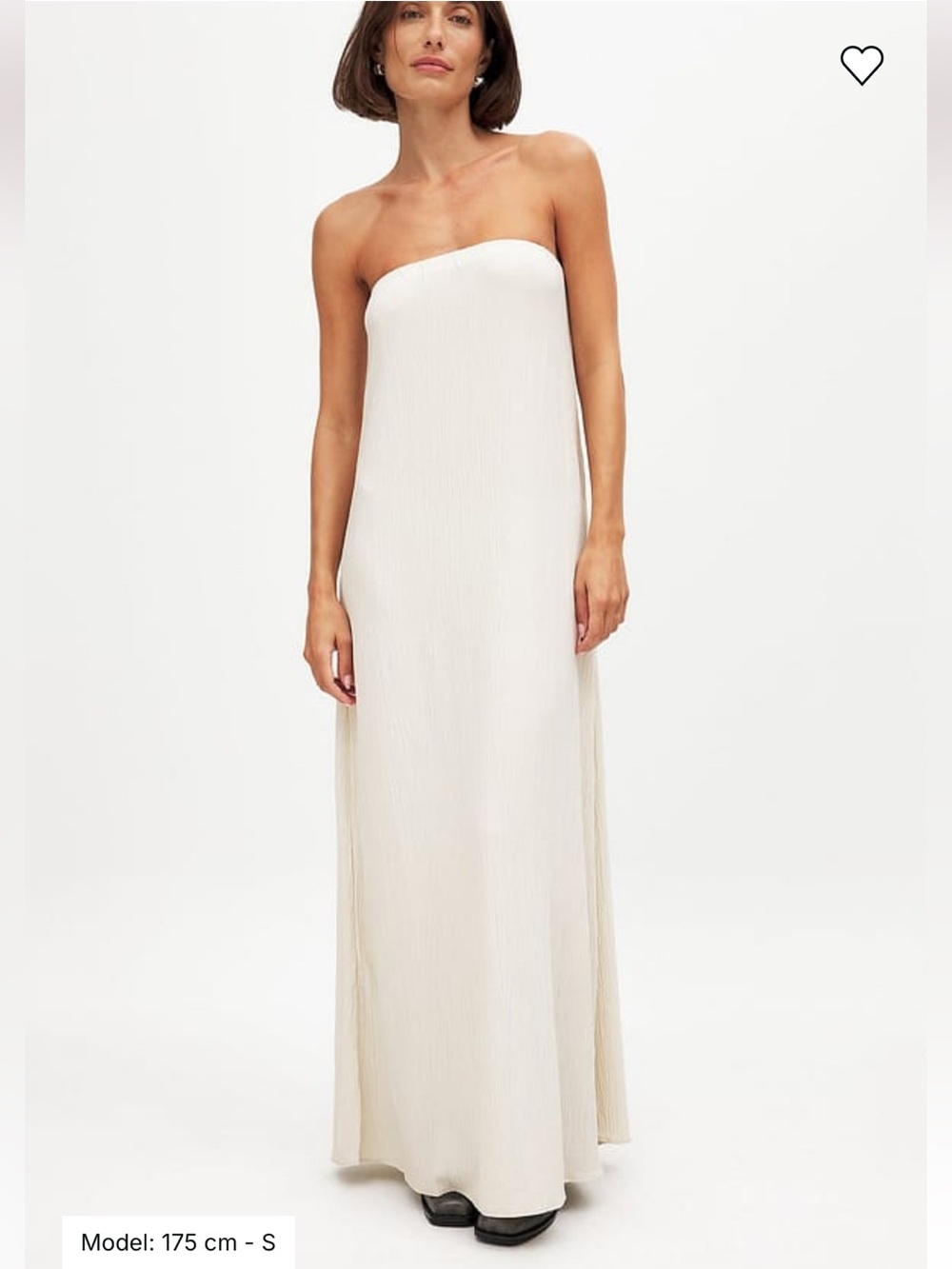 NA-KD Off-White Bandeau Structured Maxi Dress